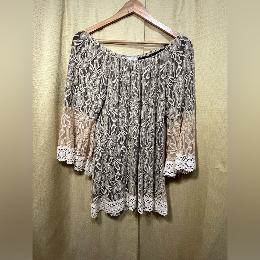 L&B lace Bohemian western Top Small